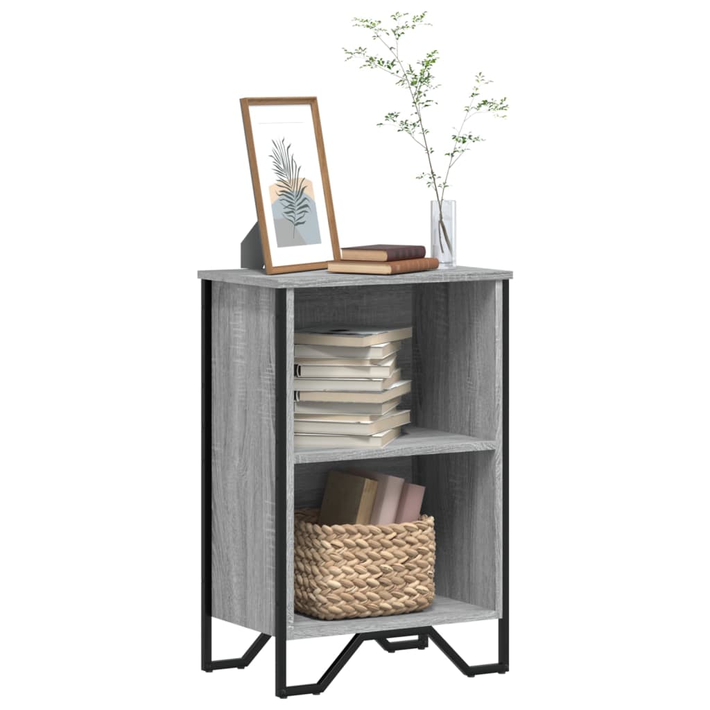 Boekenkast 50x31x74,5 cm bewerkt hout grijs sonoma eikenkleur is nu te koop bij PeponiXL, paradijselijk wonen!