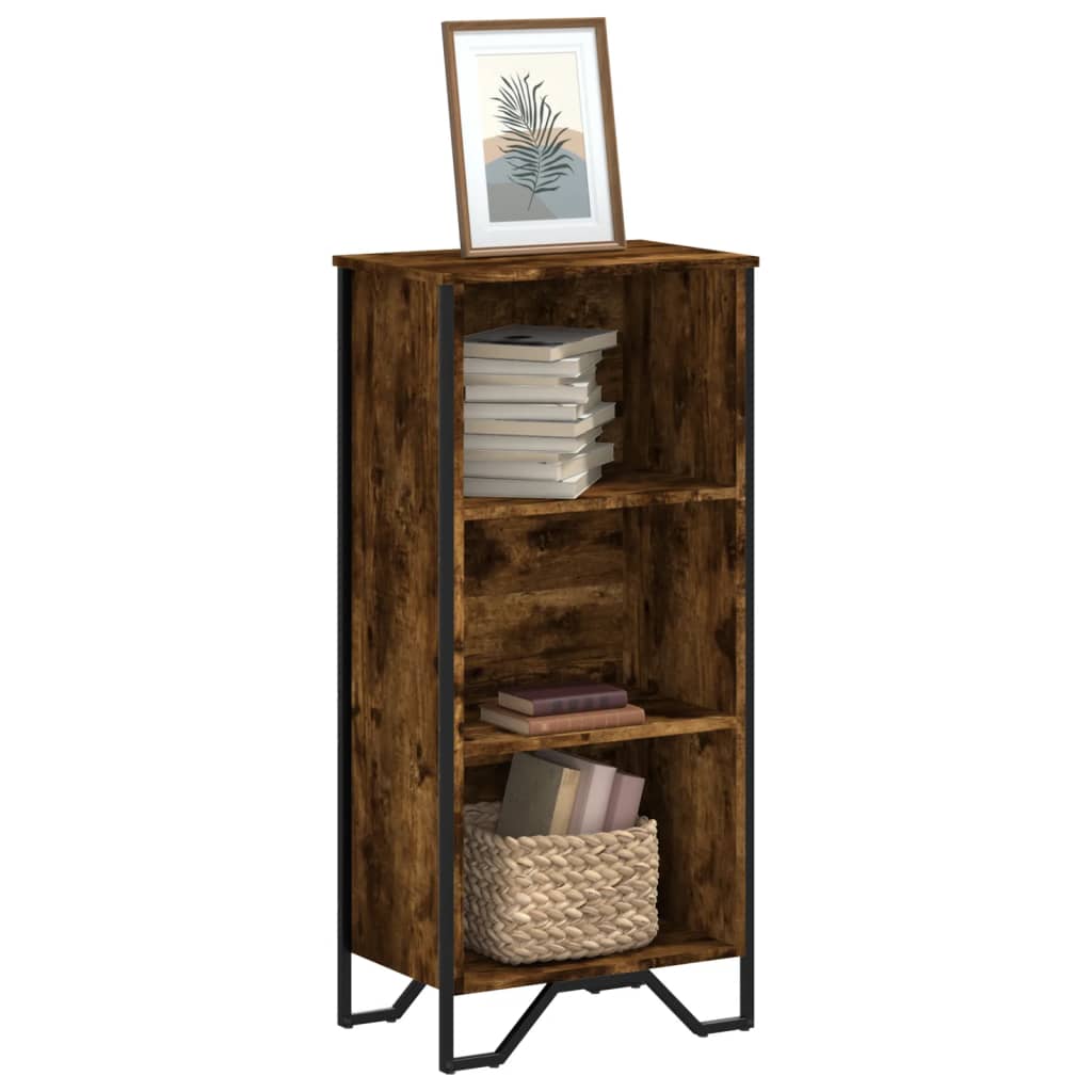 Boekenkast 50x31x106 cm bewerkt hout gerookt eikenkleurig is nu te koop bij PeponiXL, paradijselijk wonen!