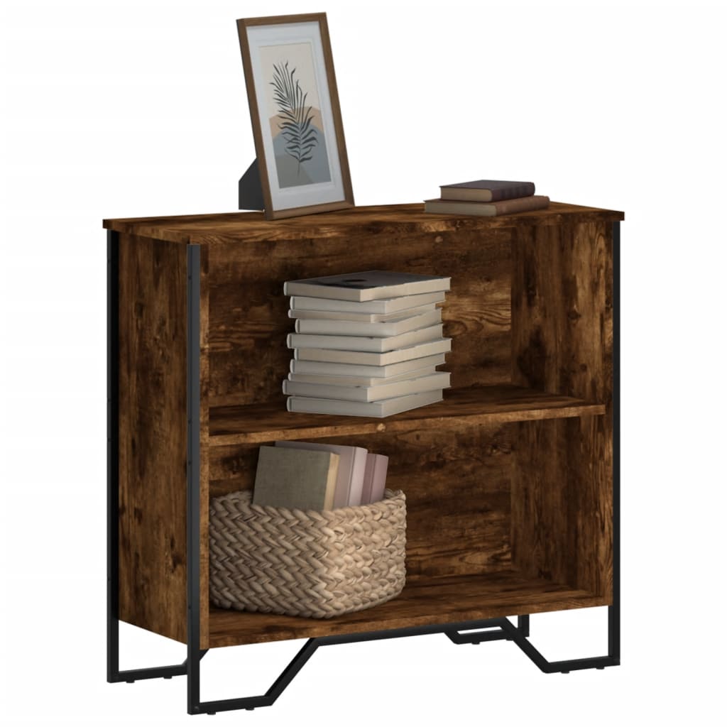 Boekenkast 80x31x74,5 cm bewerkt hout gerookt eikenkleurig is nu te koop bij PeponiXL, paradijselijk wonen!