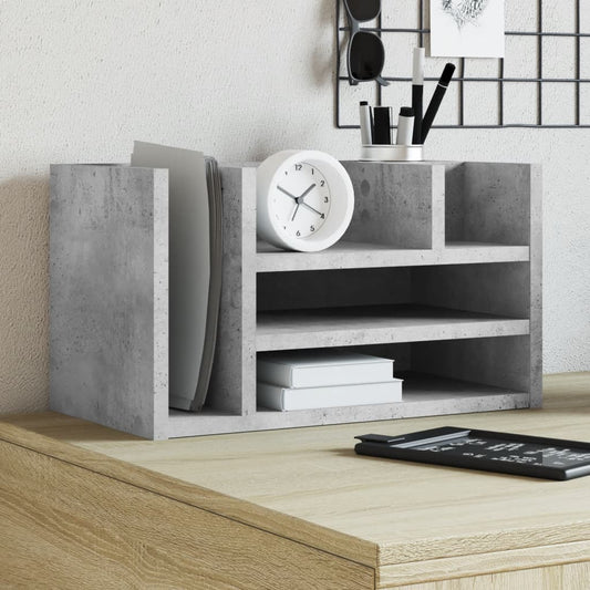 Bureau organiser 44,5x24x25 cm bewerkt hout betongrijs is nu te koop bij PeponiXL, paradijselijk wonen!