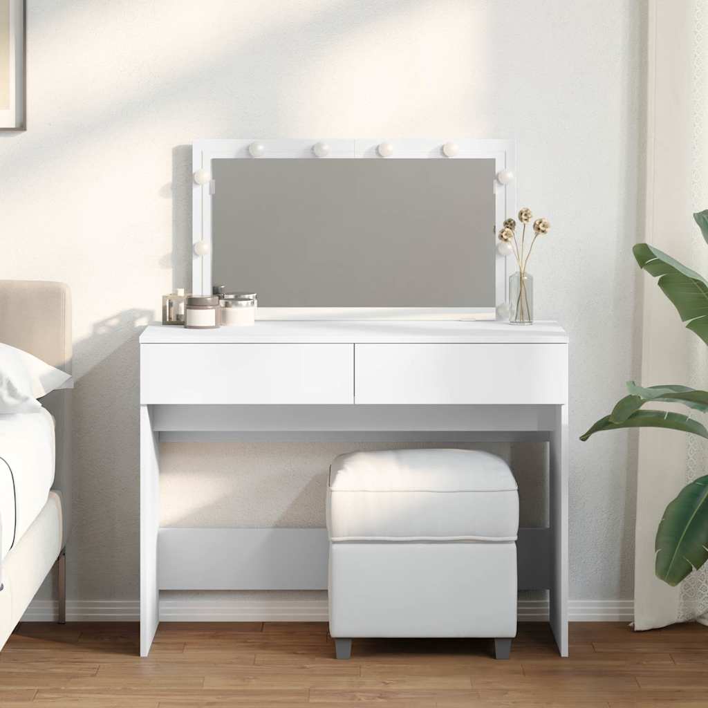 Kaptafel met LED-verlichting 100x40x120 cm wit is nu te koop bij PeponiXL, paradijselijk wonen!