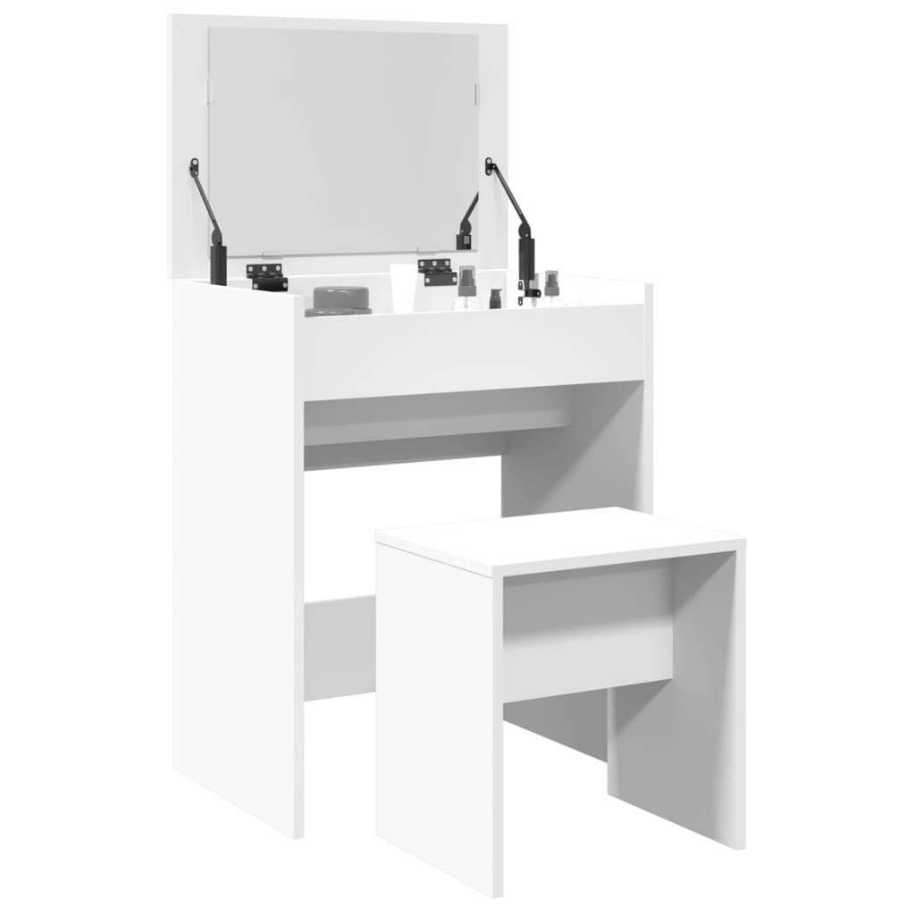 Kaptafel met krukje 60x40x113,5 cm wit is nu te koop bij PeponiXL, paradijselijk wonen!