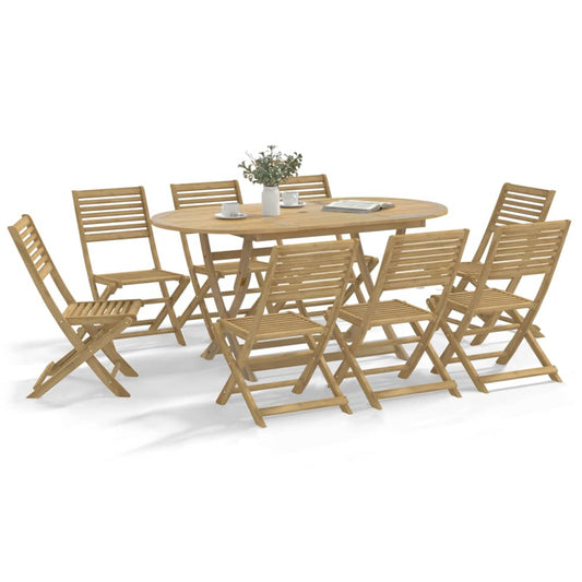 9-delige Tuinset massief acaciahout is nu te koop bij PeponiXL, paradijselijk wonen!
