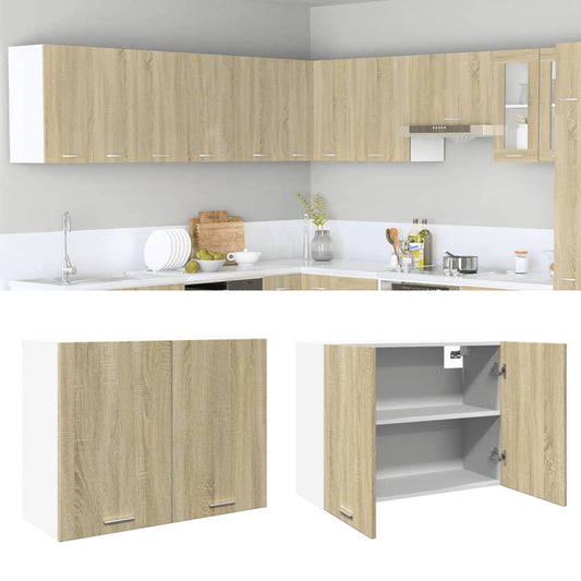 Bovenkast Lyon 80x31x60 cm bewerkt hout sonoma eikenkleurig is nu te koop bij PeponiXL, paradijselijk wonen!