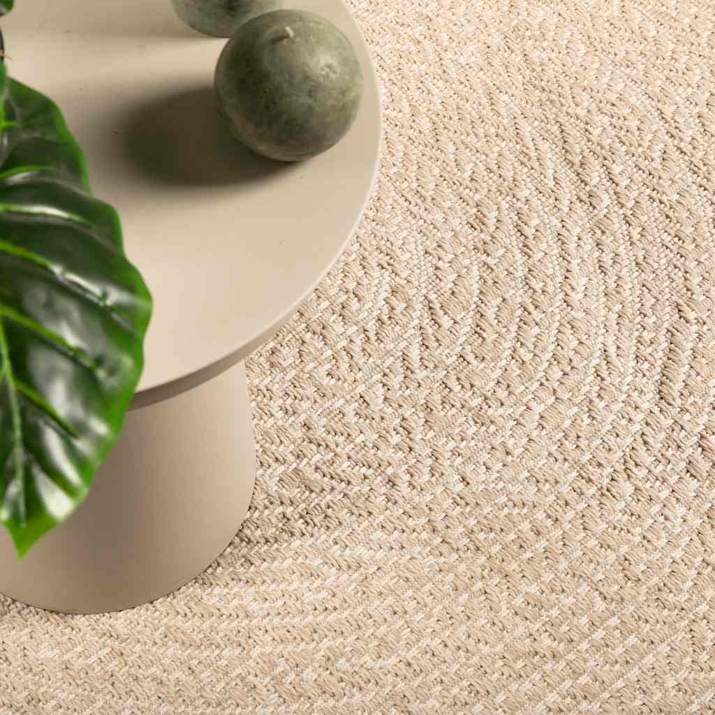 Vloerkleed ZIZUR beige binnen en buiten 200x290 cm jute look is nu te koop bij PeponiXL, paradijselijk wonen!