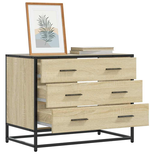 Ladekast 70x41x56 cm bewerkt hout sonoma eikenkleurig is nu te koop bij PeponiXL, paradijselijk wonen!