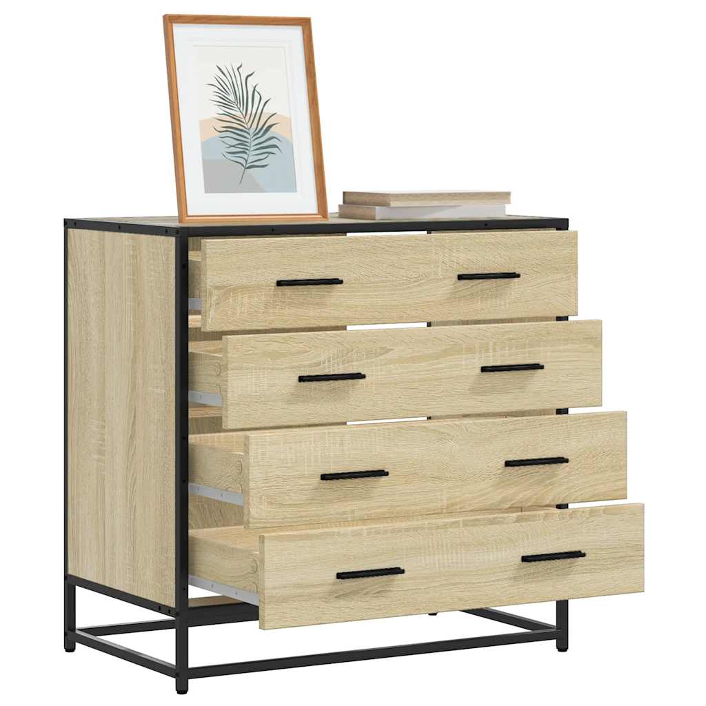 Ladekast 70x41x70 cm bewerkt hout sonoma eikenkleurig is nu te koop bij PeponiXL, paradijselijk wonen!