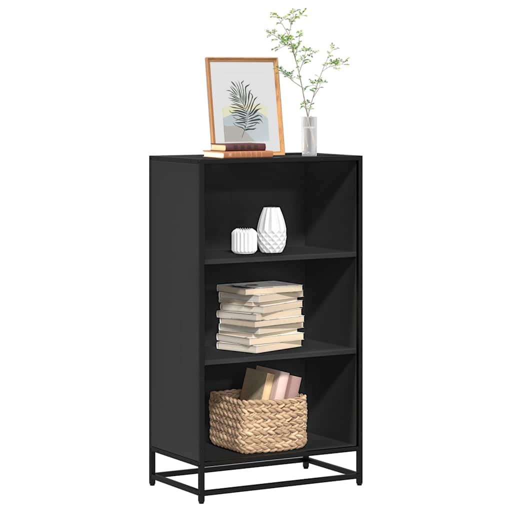 Boekenkast 60x35x107,5 cm bewerkt hout zwart is nu te koop bij PeponiXL, paradijselijk wonen!