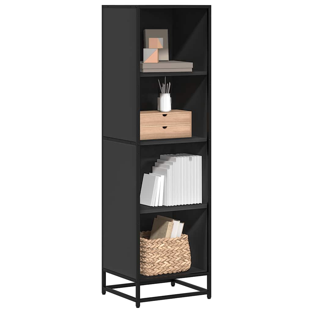 Boekenkast 40x35x139 cm bewerkt hout zwart is nu te koop bij PeponiXL, paradijselijk wonen!