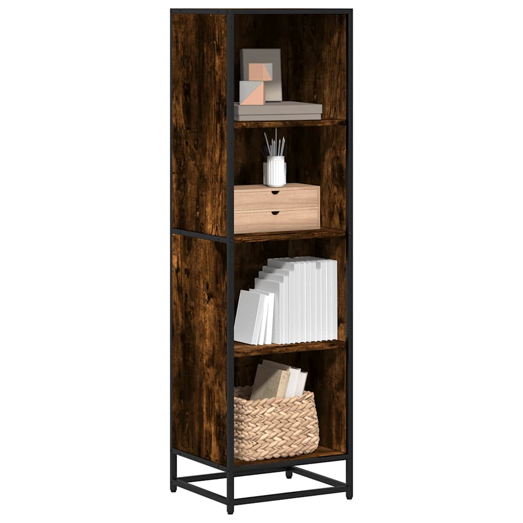 Boekenkast 40x35x139 cm bewerkt hout gerookt eikenkleurig is nu te koop bij PeponiXL, paradijselijk wonen!