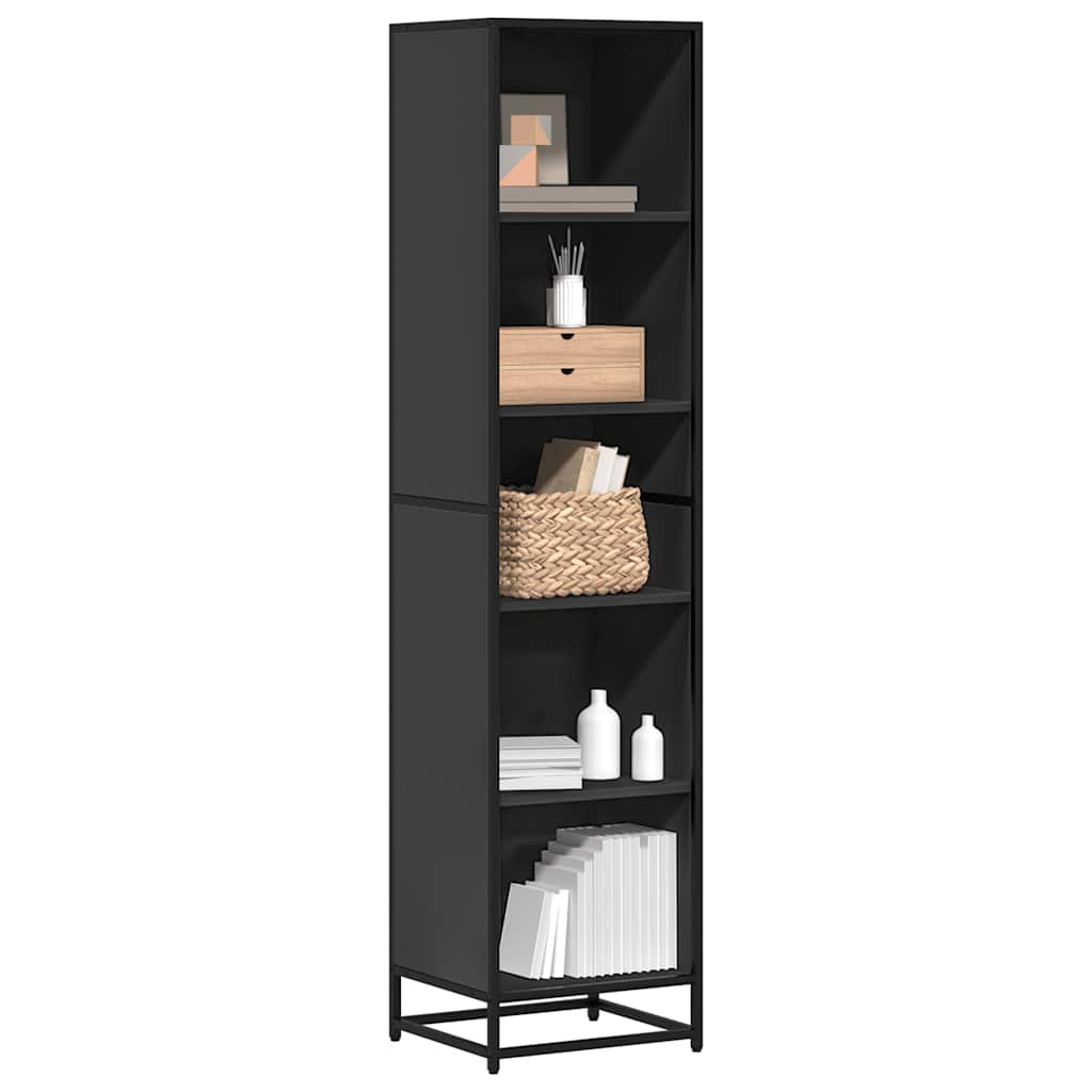 Boekenkast 40x35x170,5 cm bewerkt hout zwart is nu te koop bij PeponiXL, paradijselijk wonen!