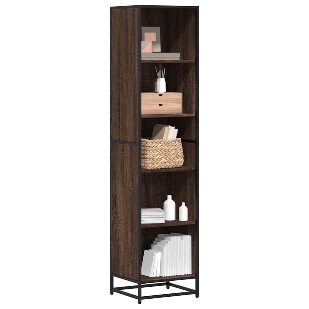 Boekenkast 40x35x170,5 cm bewerkt hout bruin eikenkleur is nu te koop bij PeponiXL, paradijselijk wonen!