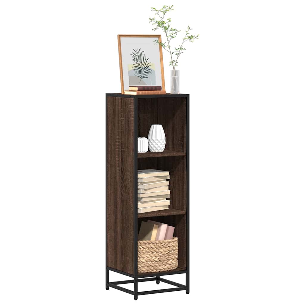 Boekenkast 33,5x33x107,5 cm bewerkt hout bruin eikenkleur is nu te koop bij PeponiXL, paradijselijk wonen!