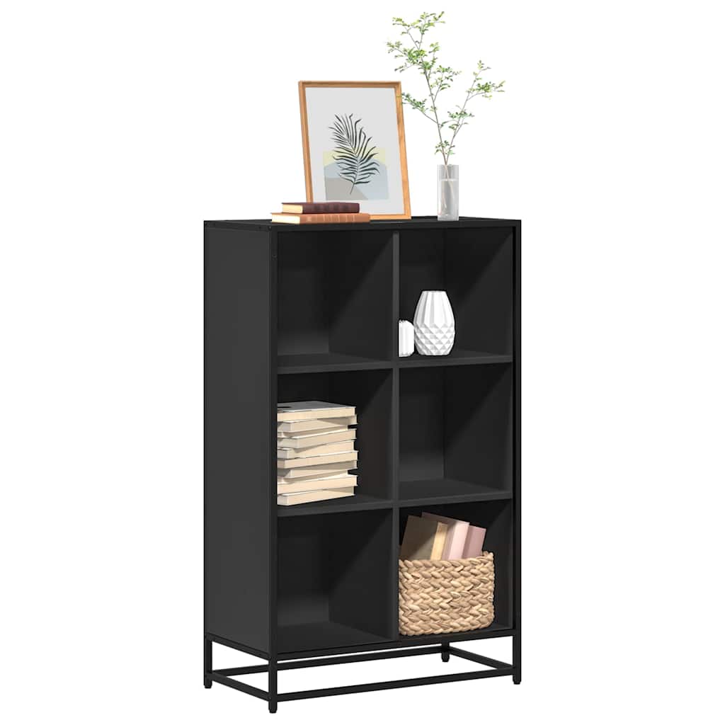 Boekenkast 65,5x33x107,5 cm bewerkt hout zwart is nu te koop bij PeponiXL, paradijselijk wonen!