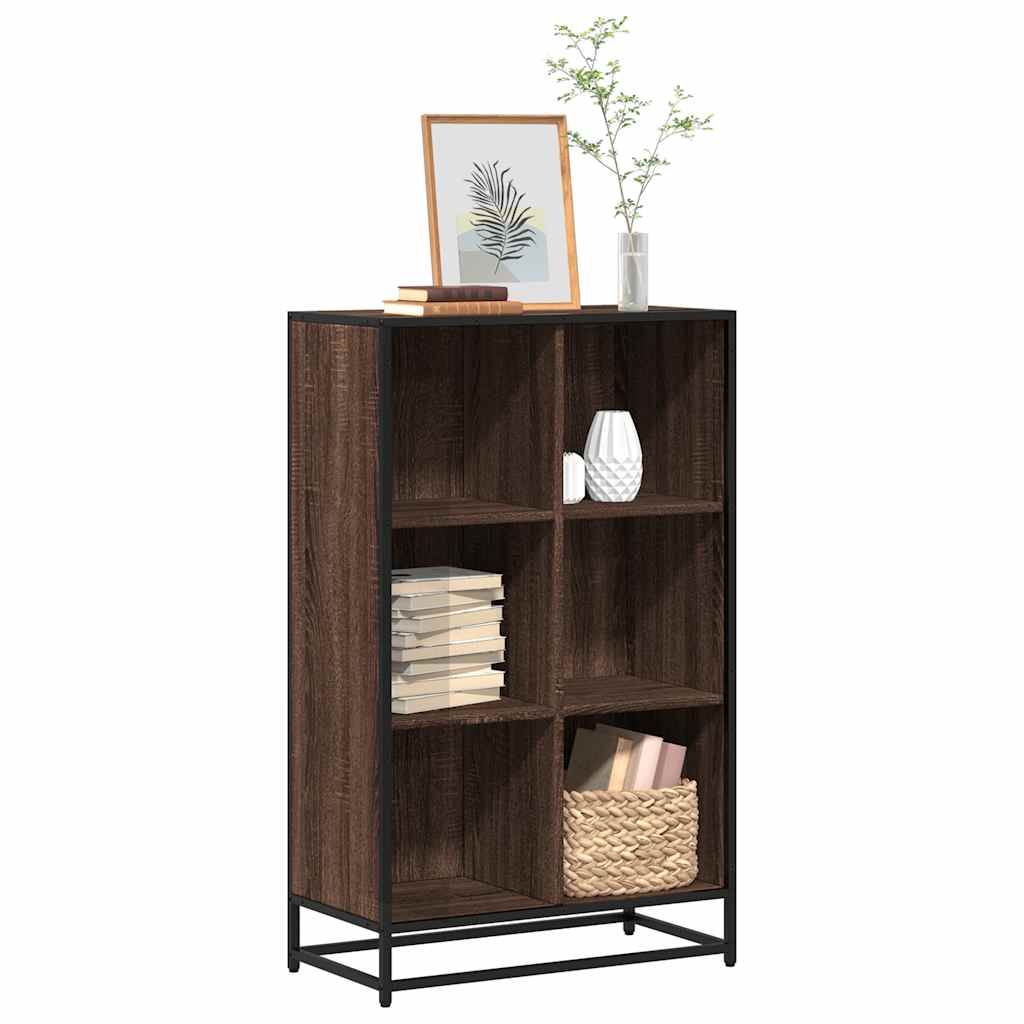Boekenkast 65,5x33x107,5 cm bewerkt hout bruin eikenkleur is nu te koop bij PeponiXL, paradijselijk wonen!