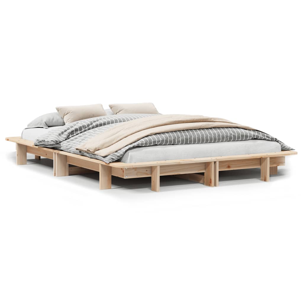 Bedframe zonder matras massief grenenhout 120x200 cm is nu te koop bij PeponiXL, paradijselijk wonen!