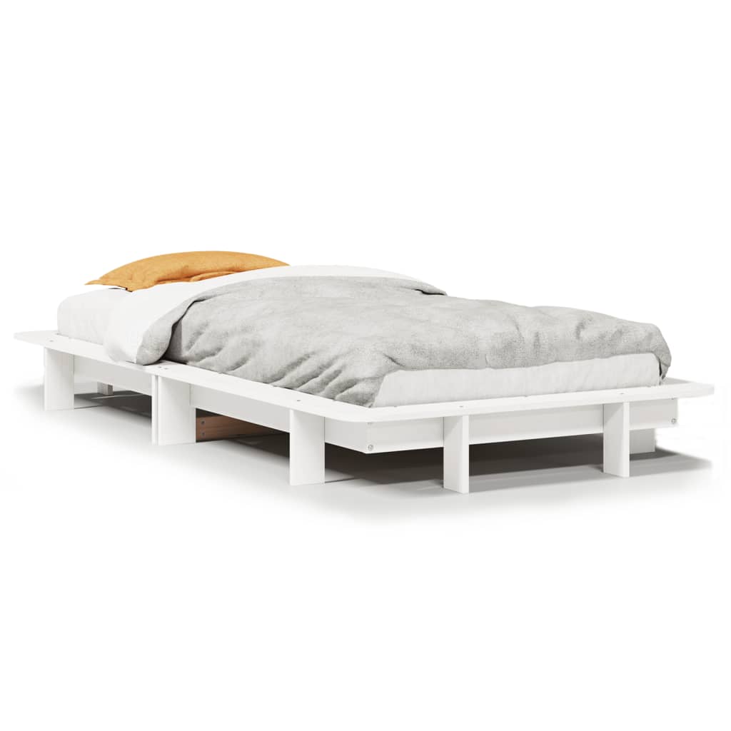 Bedframe zonder matras massief grenenhout wit 90x200 cm is nu te koop bij PeponiXL, paradijselijk wonen!