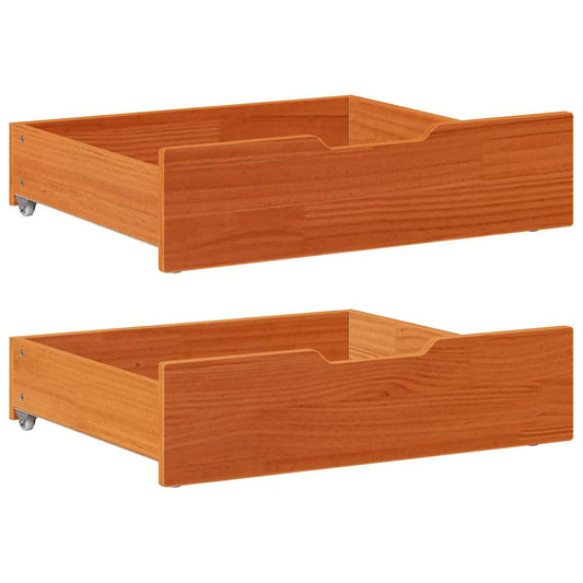 Bedlades 2 st 65x55x17 massief grenenhout wasbruin is nu te koop bij PeponiXL, paradijselijk wonen!