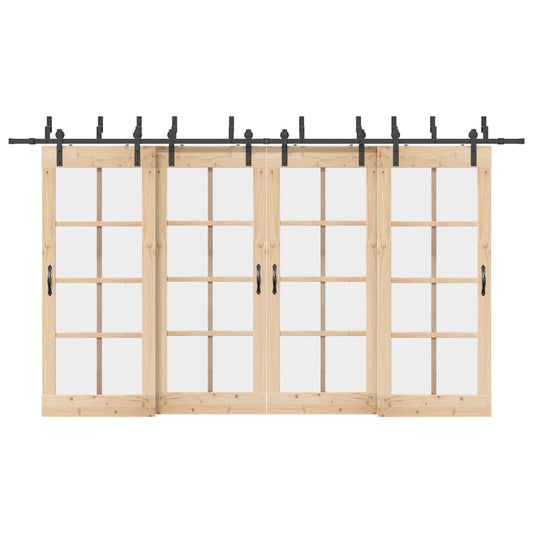 Doos met onderdelen voor schuifdeur 400 cm staal zwart is nu te koop bij PeponiXL, paradijselijk wonen!