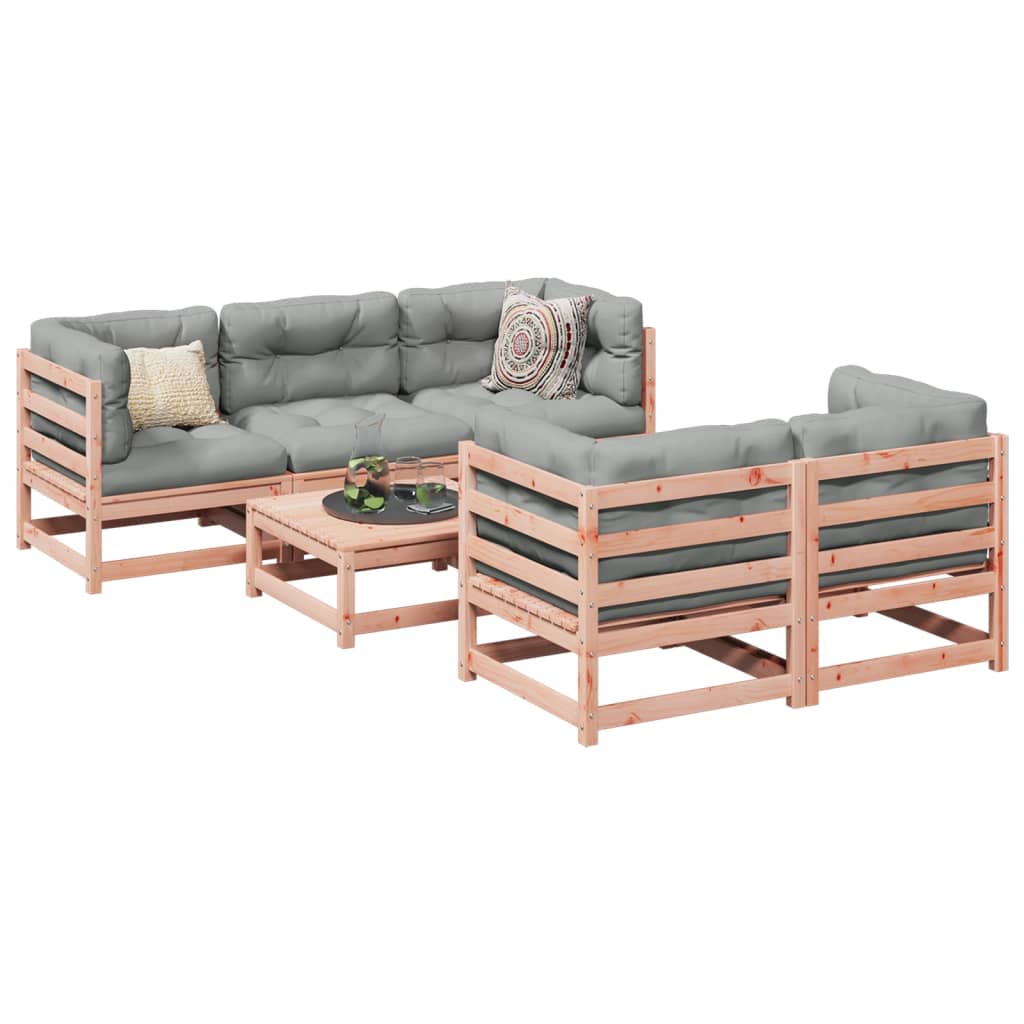 6-delige Loungeset massief douglas vurenhout is nu te koop bij PeponiXL, paradijselijk wonen!