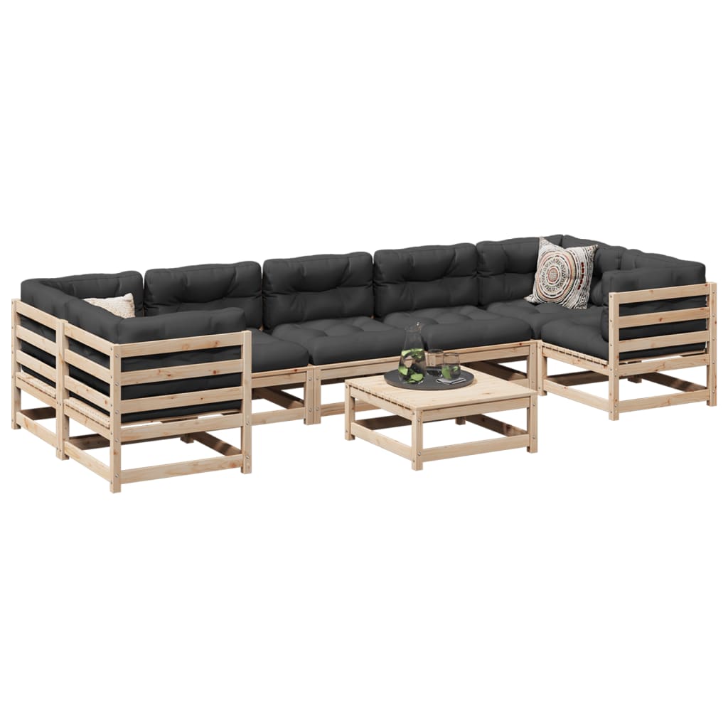 8-delige Loungeset massief grenenhout is nu te koop bij PeponiXL, paradijselijk wonen!