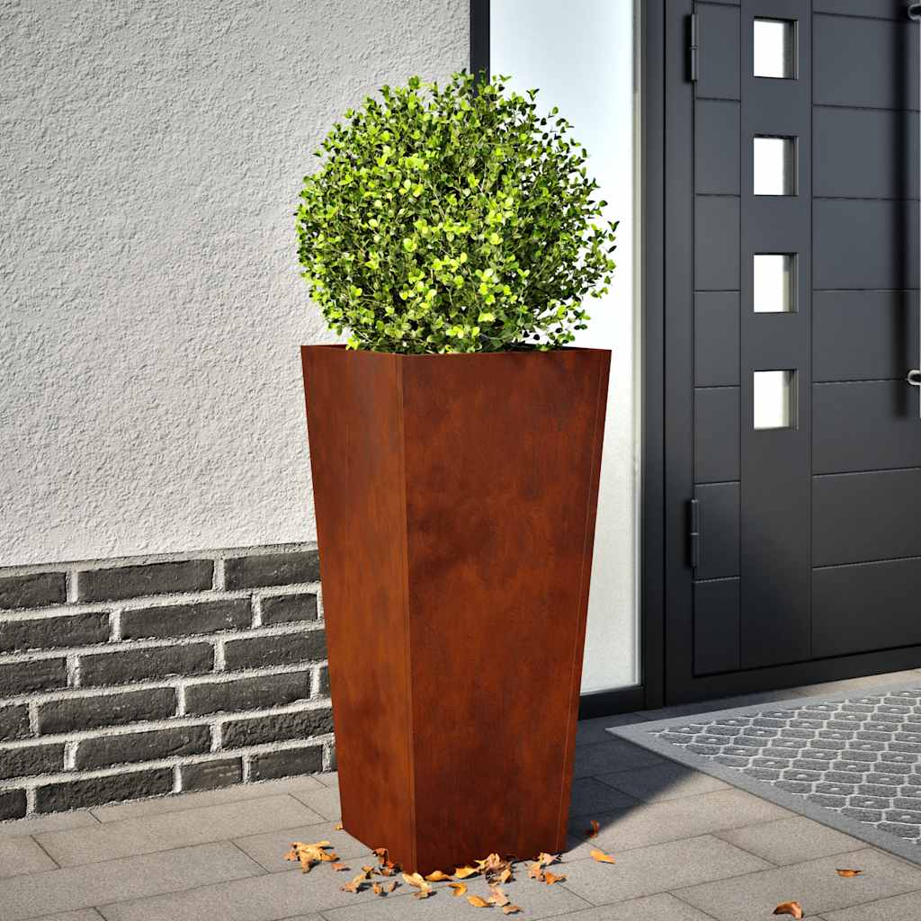 Plantenbak 35x35x75 cm weervast staal is nu te koop bij PeponiXL, paradijselijk wonen!