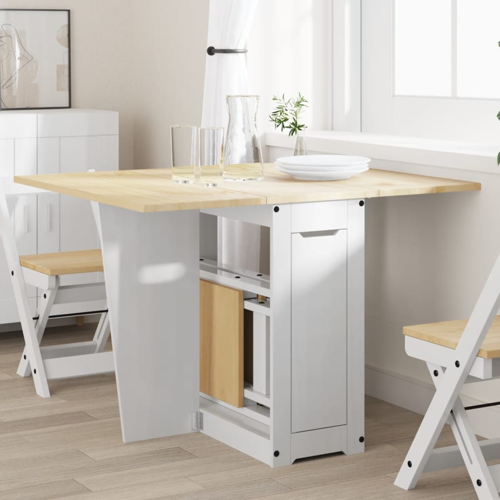 Eettafel Corona inklapbaar massief grenenhout wit is nu te koop bij PeponiXL, paradijselijk wonen!