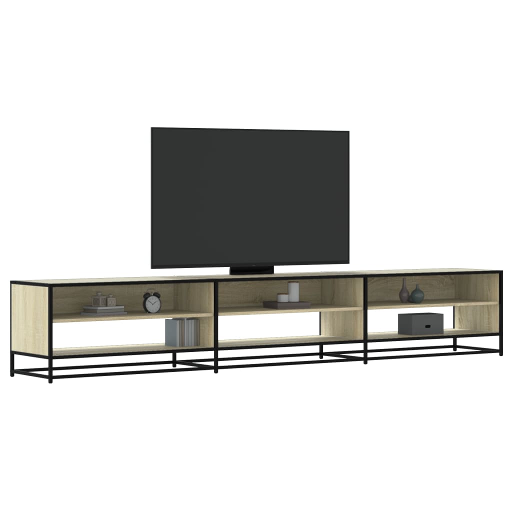 Tv-meubel 270x40x46 cm bewerkt hout sonoma eikenkleurig is nu te koop bij PeponiXL, paradijselijk wonen!