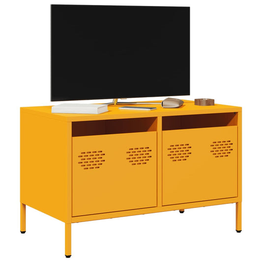 Tv-meubel 68x39x43,5 cm koudgewalst staal mosterdgeel is nu te koop bij PeponiXL, paradijselijk wonen!