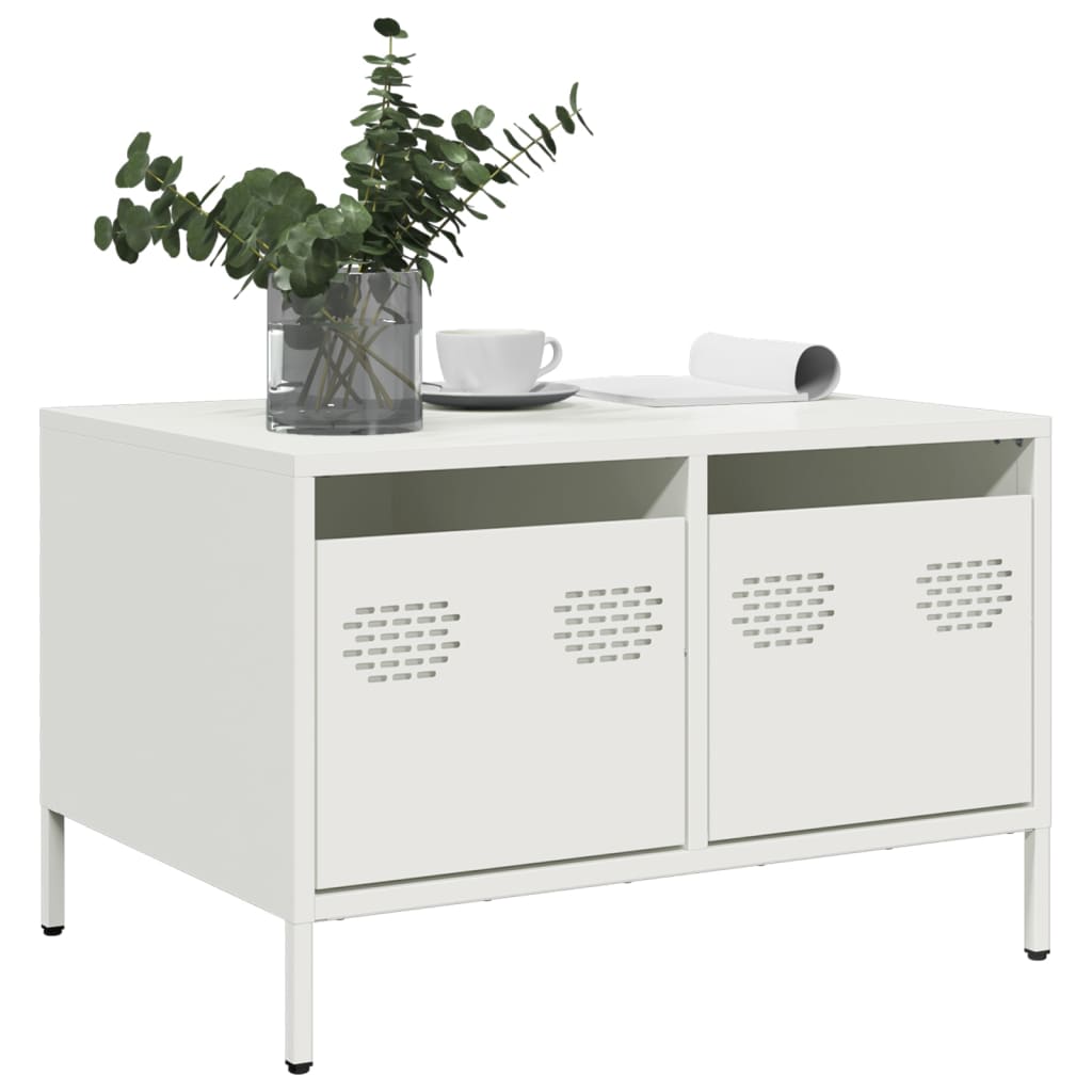 Tv-meubel 68x50x43,5 cm koudgewalst staal wit is nu te koop bij PeponiXL, paradijselijk wonen!