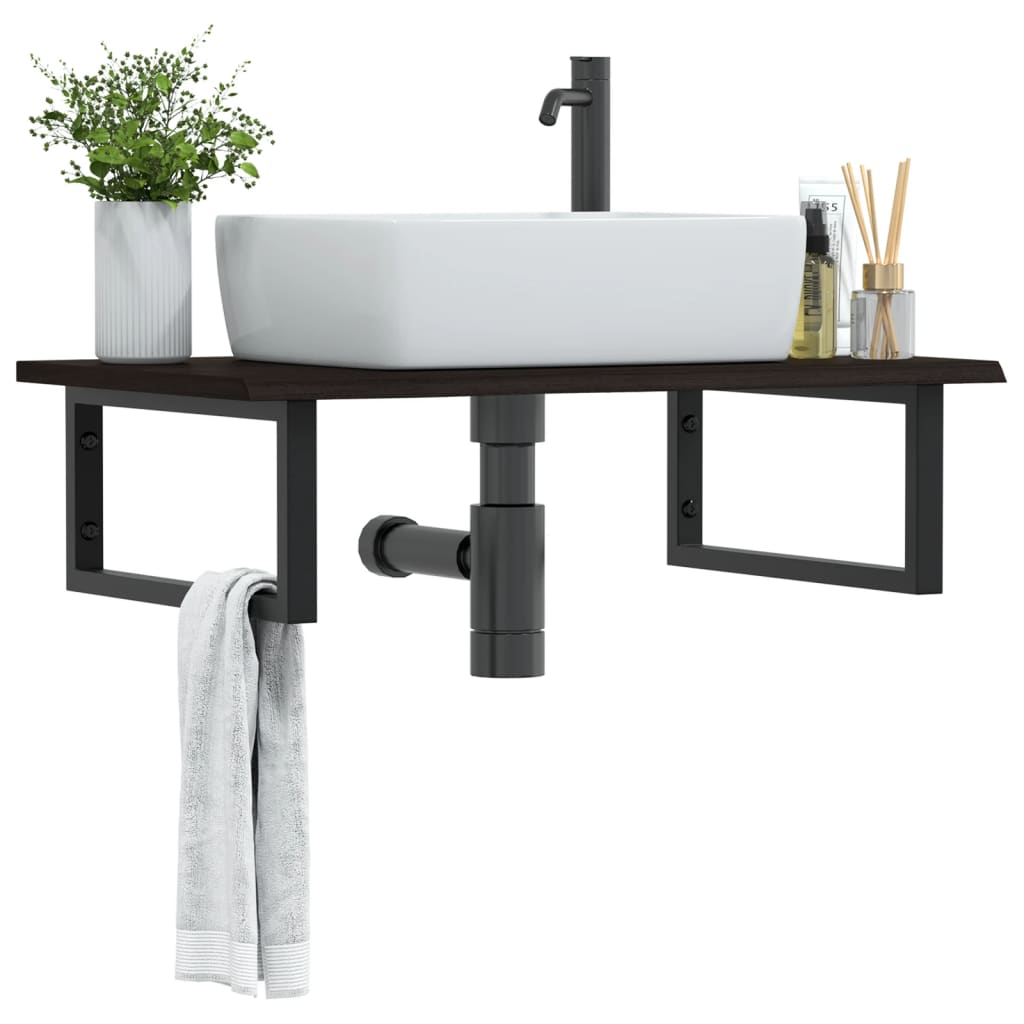 Badkamer wandschap staal en massief eikenhout is nu te koop bij PeponiXL, paradijselijk wonen!