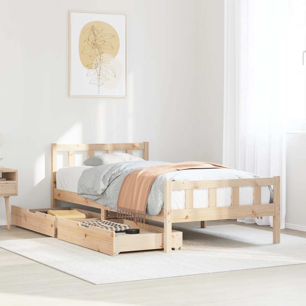 Bedframe zonder matras massief grenenhout 90x190 cm is nu te koop bij PeponiXL, paradijselijk wonen!