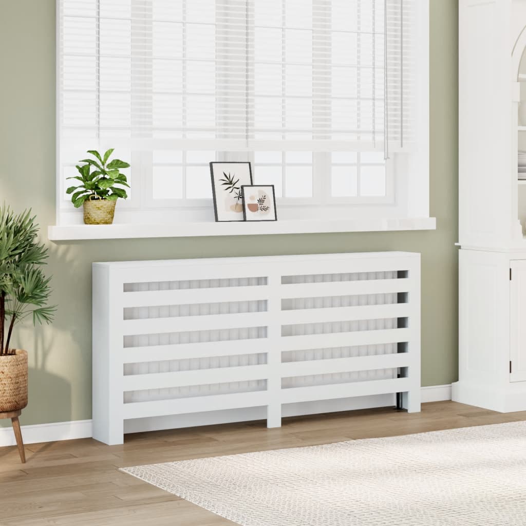 Radiatorombouw 175x20x82 cm bewerkt hout wit is nu te koop bij PeponiXL, paradijselijk wonen!