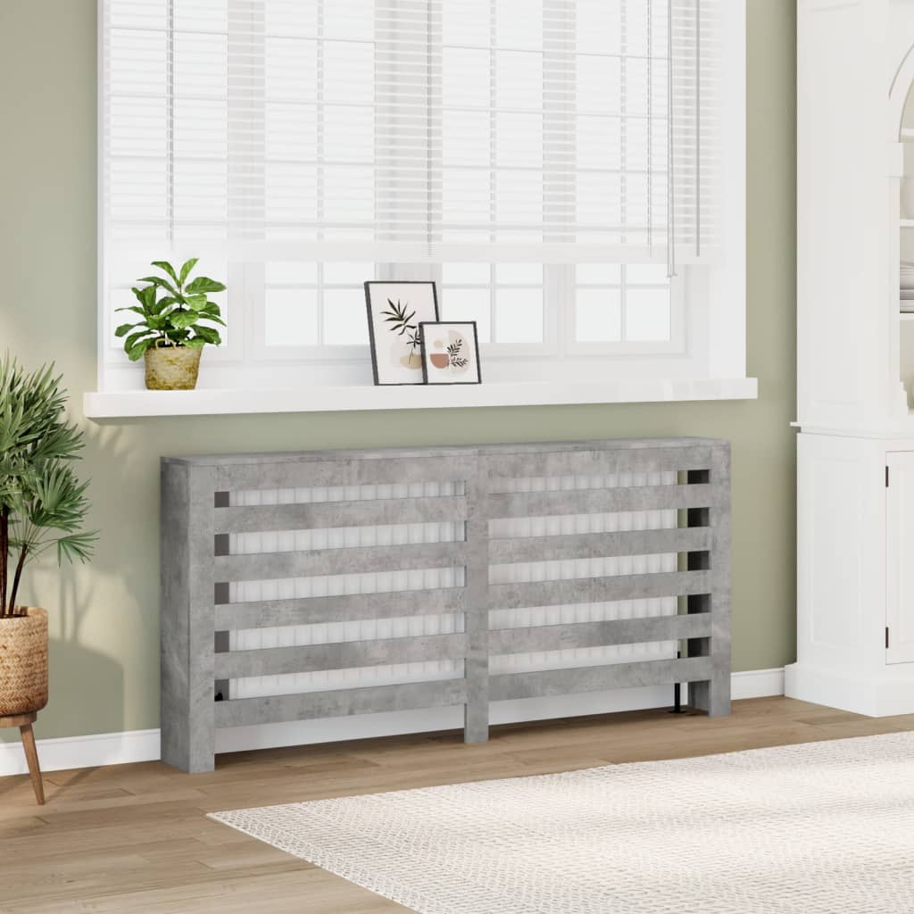 Radiatorombouw 175x20x82 cm bewerkt hout betongrijs is nu te koop bij PeponiXL, paradijselijk wonen!