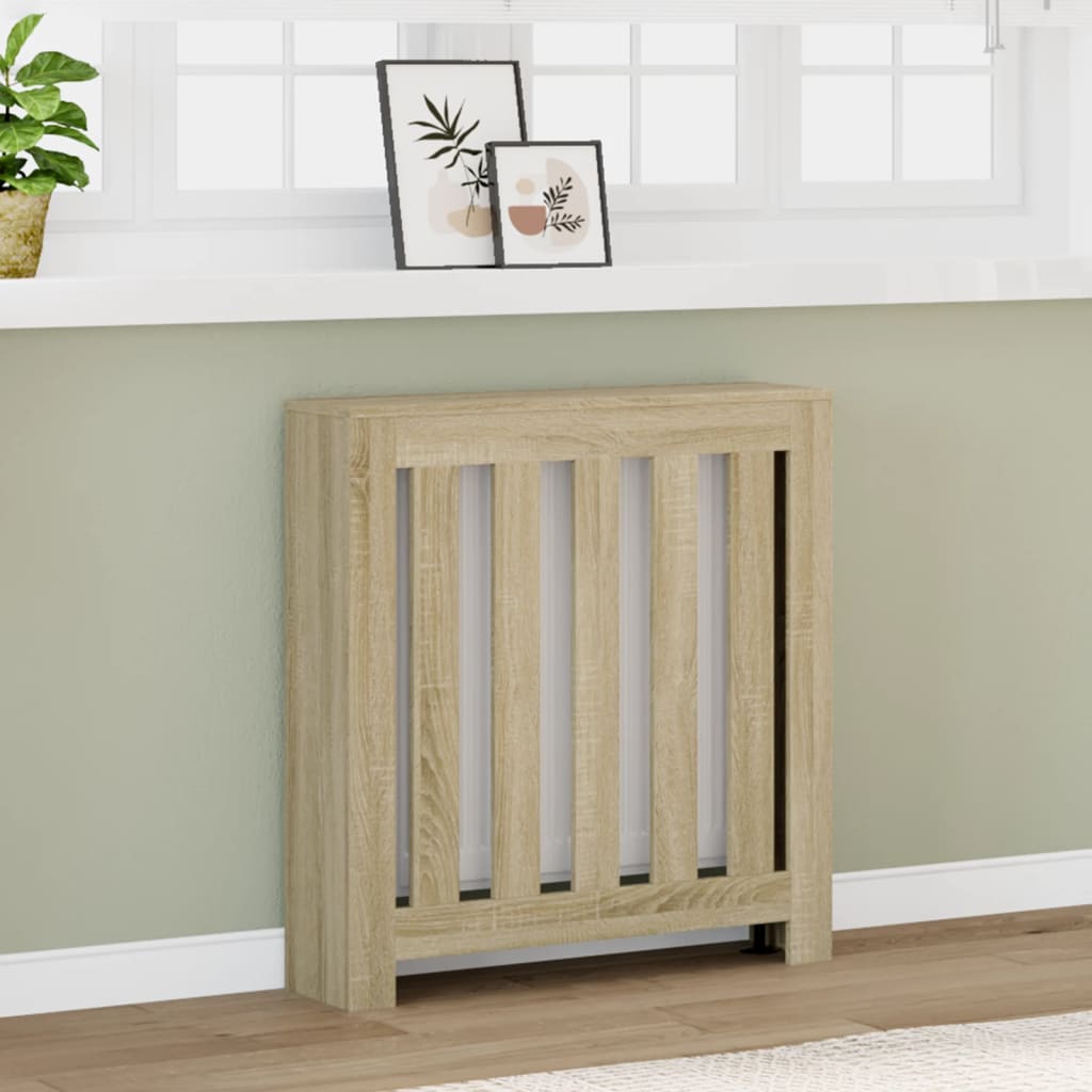 Radiatorombouw 78x20x82 cm bewerkt hout sonoma eikenkleurig is nu te koop bij PeponiXL, paradijselijk wonen!