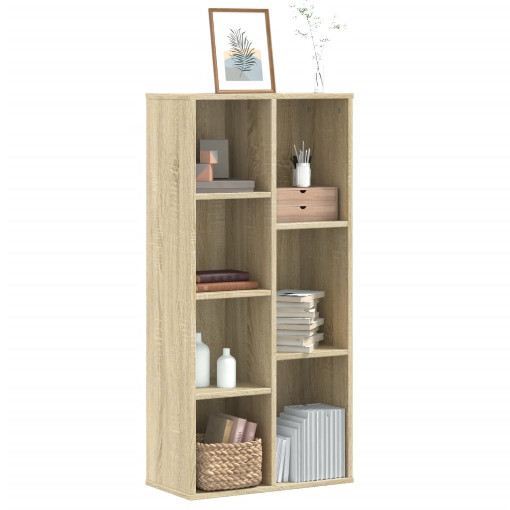 Boekenkast 50x25x105 cm bewerkt hout sonoma eikenkleurig is nu te koop bij PeponiXL, paradijselijk wonen!