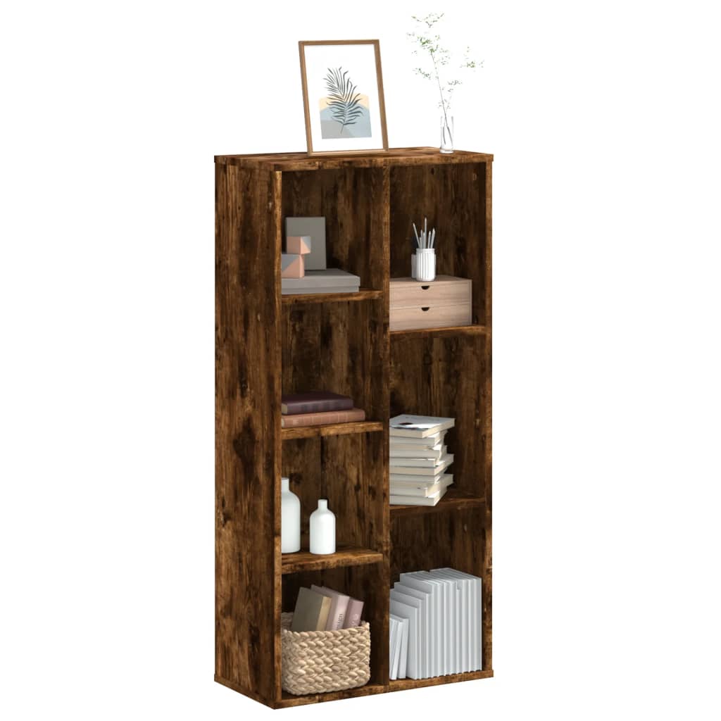 Boekenkast 50x25x105 cm bewerkt hout gerookt eikenkleurig is nu te koop bij PeponiXL, paradijselijk wonen!