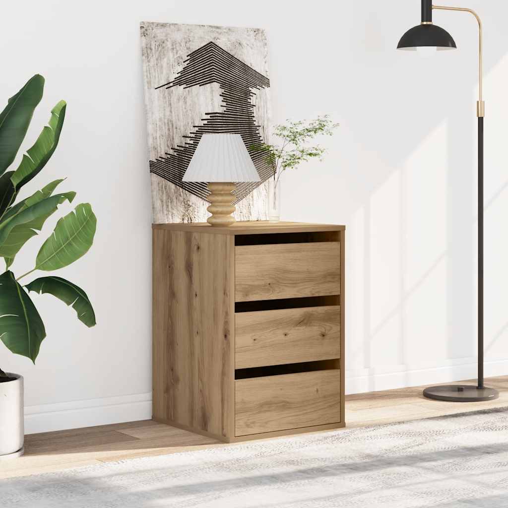 Ladekast 40x41x58 cm bewerkt hout artisanaal eikenkleurig is nu te koop bij PeponiXL, paradijselijk wonen!