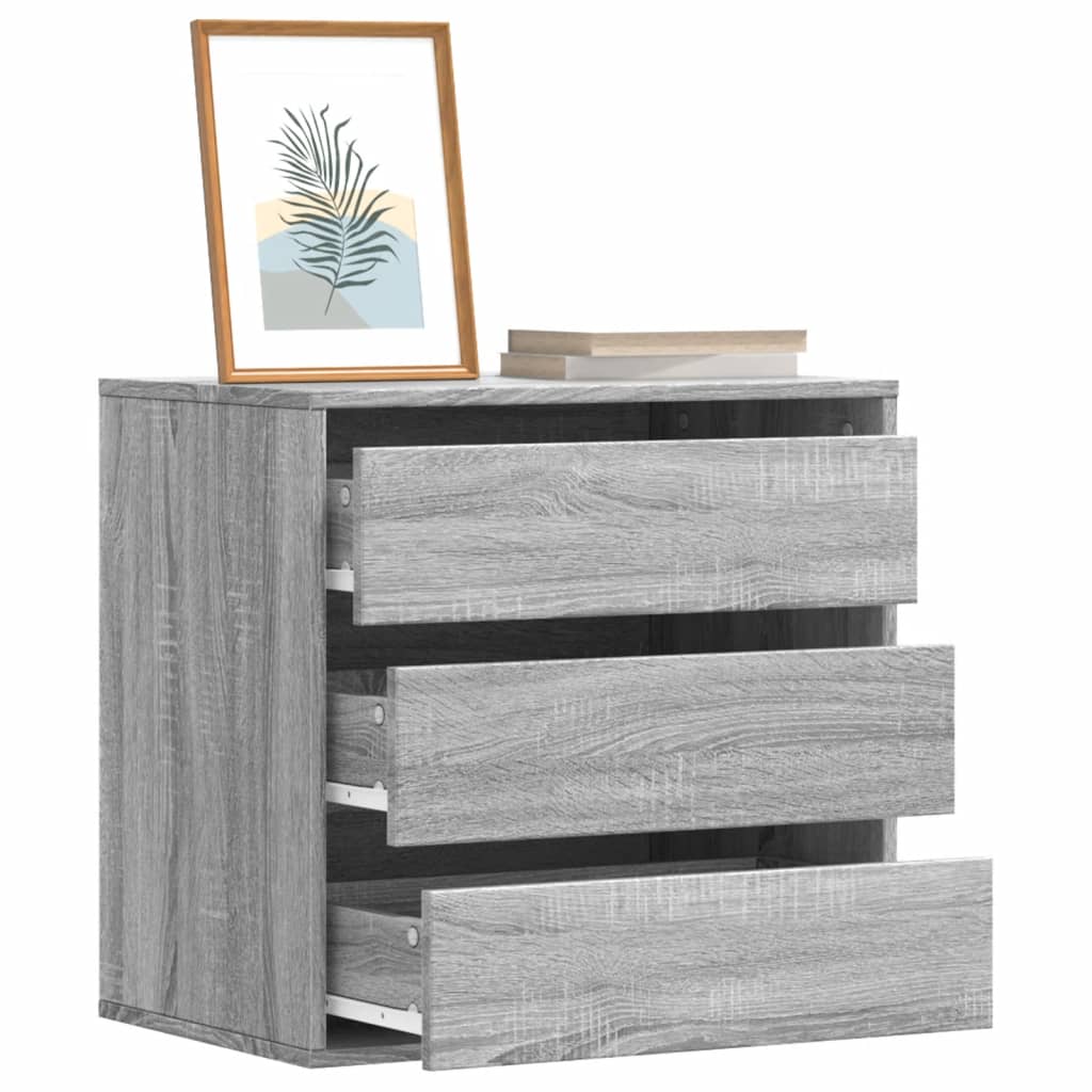Ladekast 60x41x58 cm bewerkt hout grijs sonoma eikenkleurig is nu te koop bij PeponiXL, paradijselijk wonen!