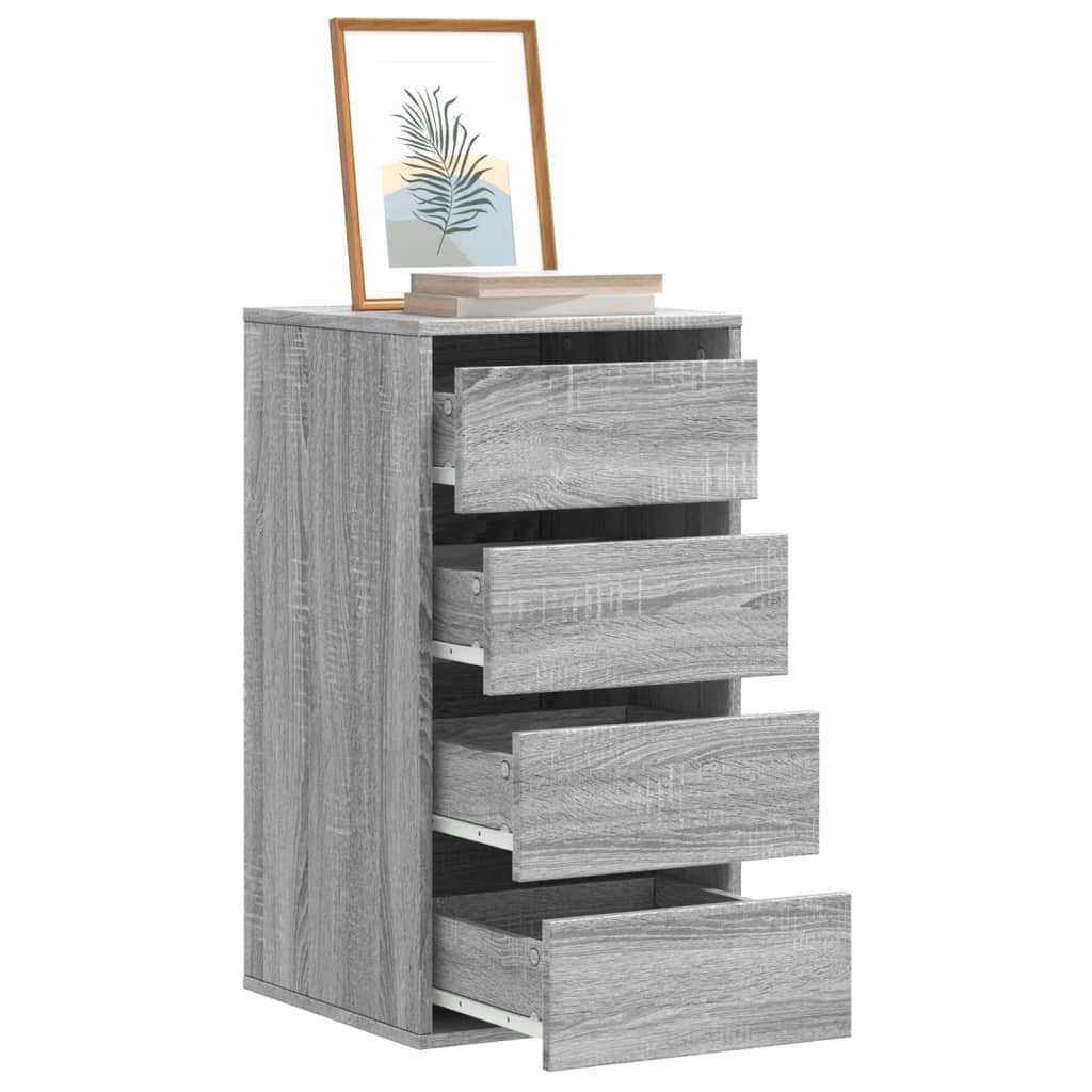 Ladekast 40x41x76 cm bewerkt hout grijs sonoma eikenkleurig is nu te koop bij PeponiXL, paradijselijk wonen!