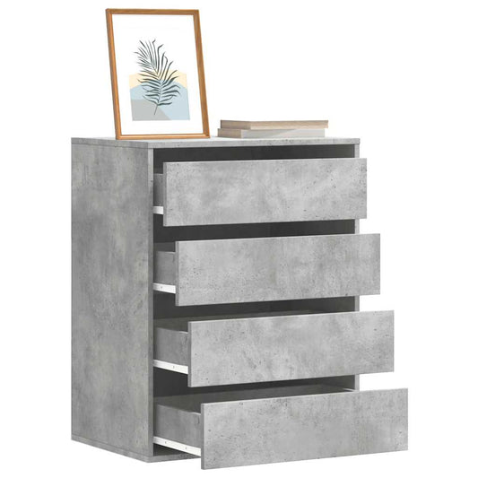 Ladekast 60x41x76 cm bewerkt hout betongrijs is nu te koop bij PeponiXL, paradijselijk wonen!