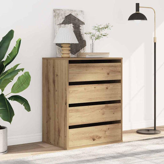 Ladekast 60x41x76 cm bewerkt hout artisanaal eikenkleurig is nu te koop bij PeponiXL, paradijselijk wonen!