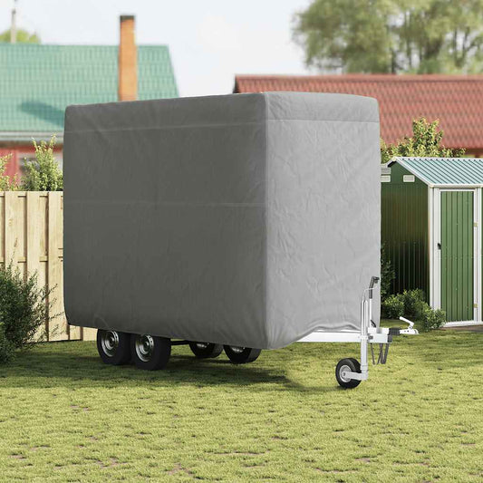 Paardentrailerhoes 396x178x250 cm vliesvlies grijs is nu te koop bij PeponiXL, paradijselijk wonen!