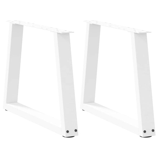 Salontafelpoten 2 st V-vormig 50x(42-43,3) cm staal wit is nu te koop bij PeponiXL, paradijselijk wonen!