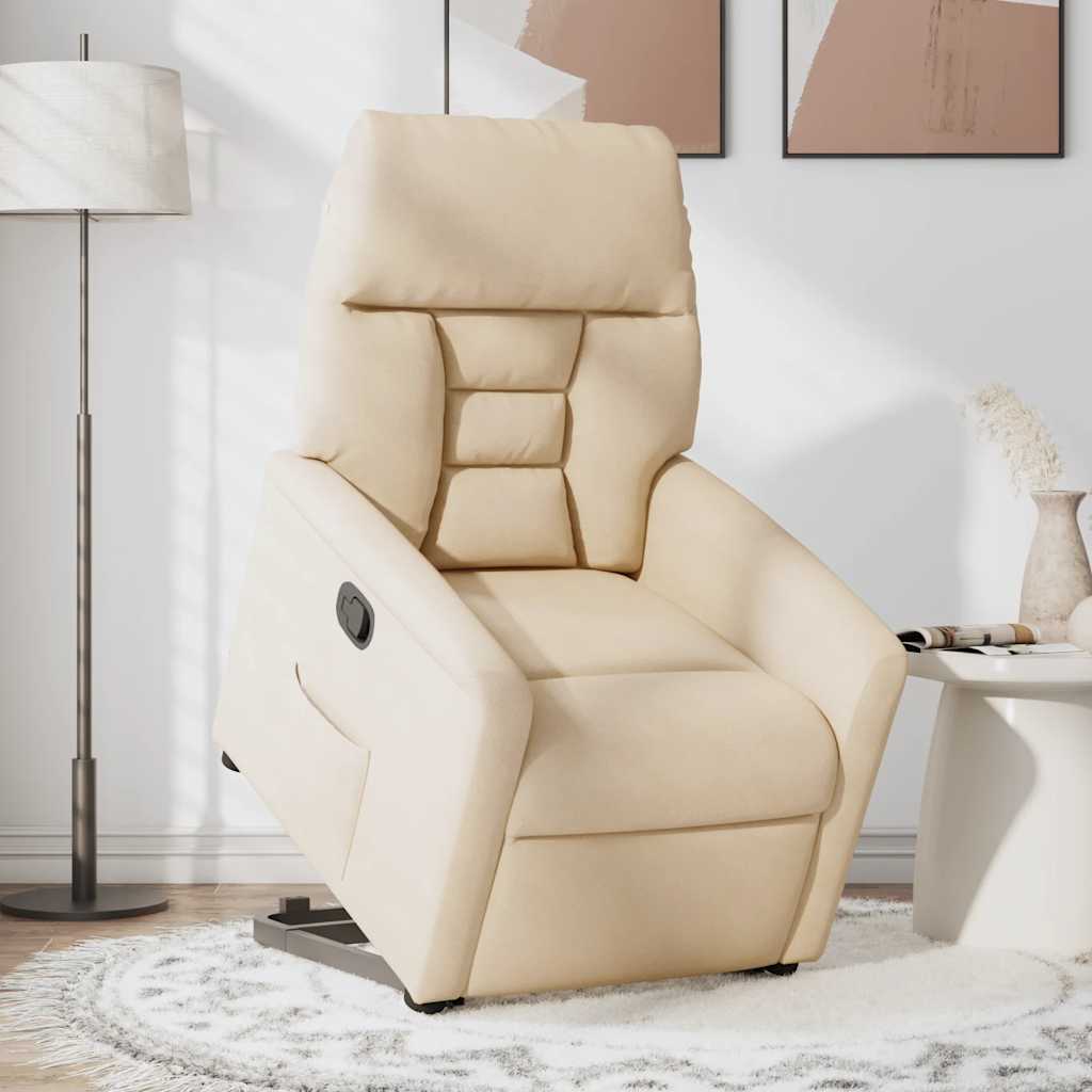Sta-op-stoel verstelbaar microvezelstof beige is nu te koop bij PeponiXL, paradijselijk wonen!