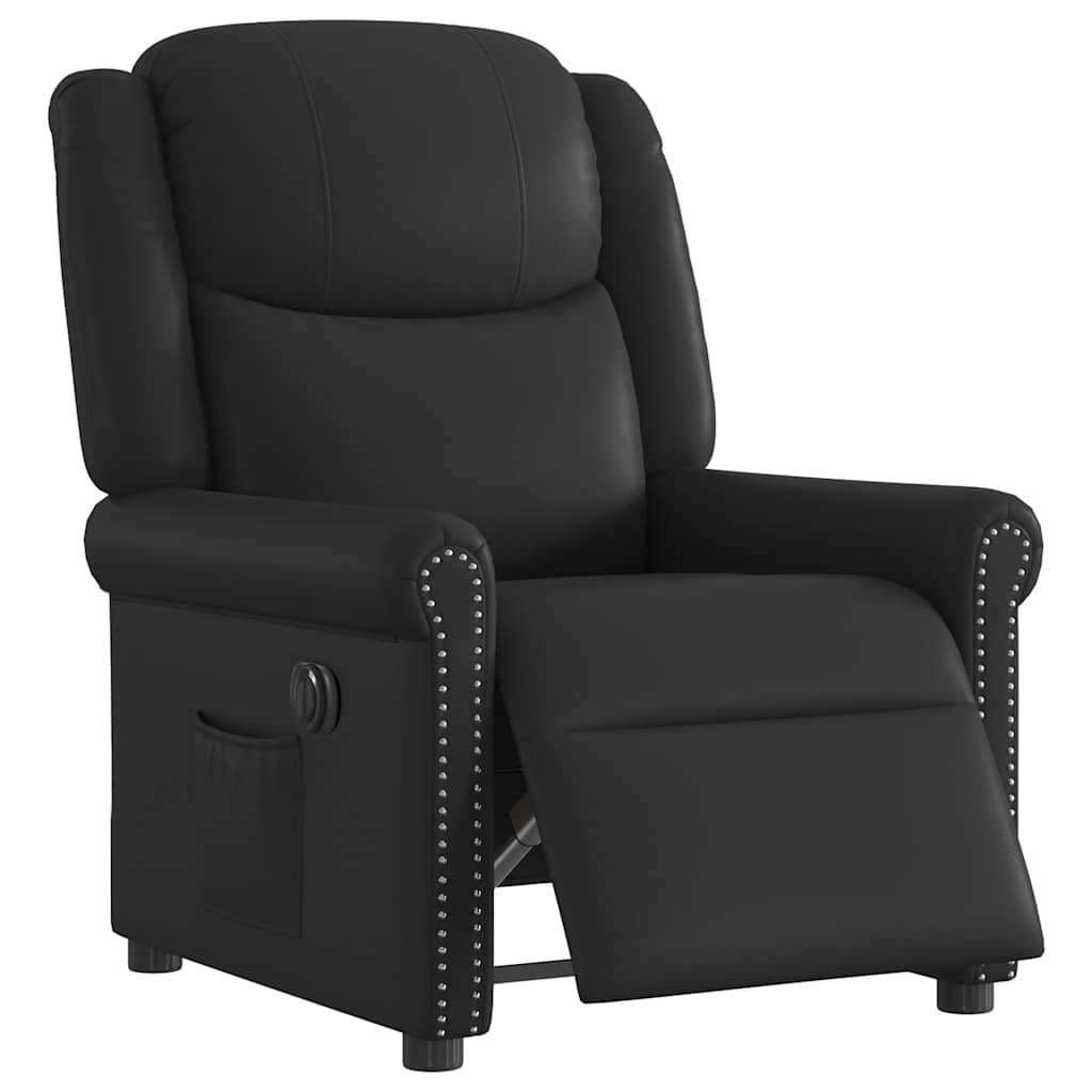 vidaXL Fauteuil elektrisch verstelbaar kunstleer glanzend zwart