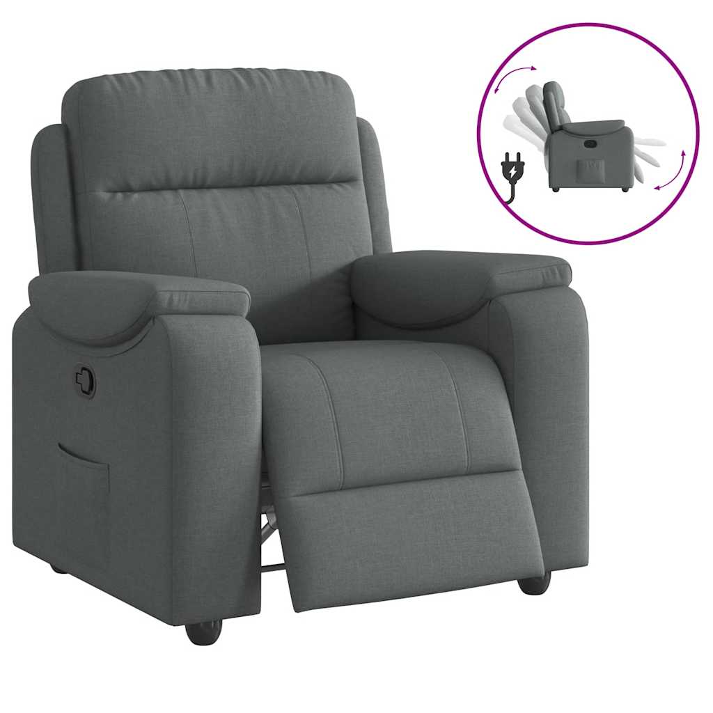 Relaxfauteuil donkergrijze stof is nu te koop bij PeponiXL, paradijselijk wonen!