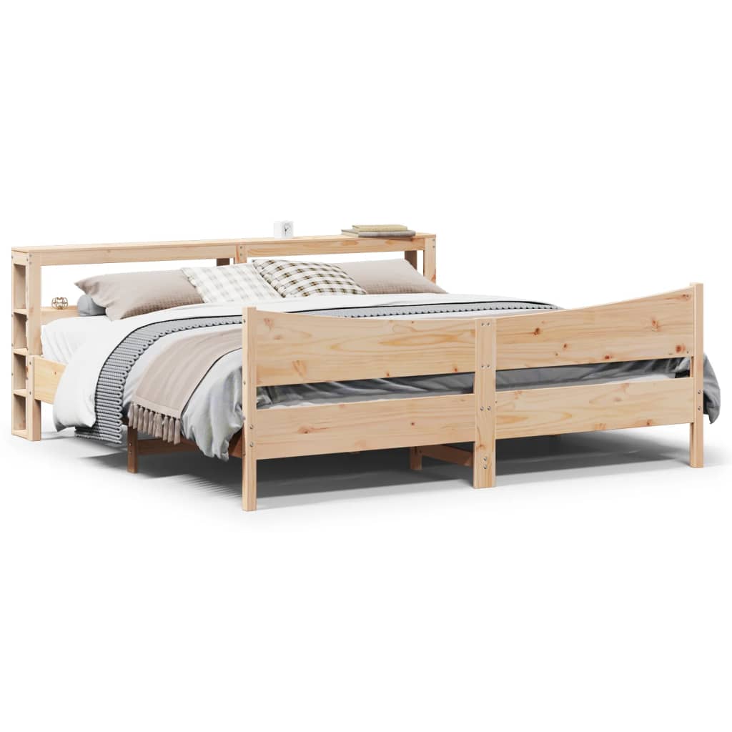 Bedframe met hoofdbord massief grenenhout 180x200 cm is nu te koop bij PeponiXL, paradijselijk wonen!
