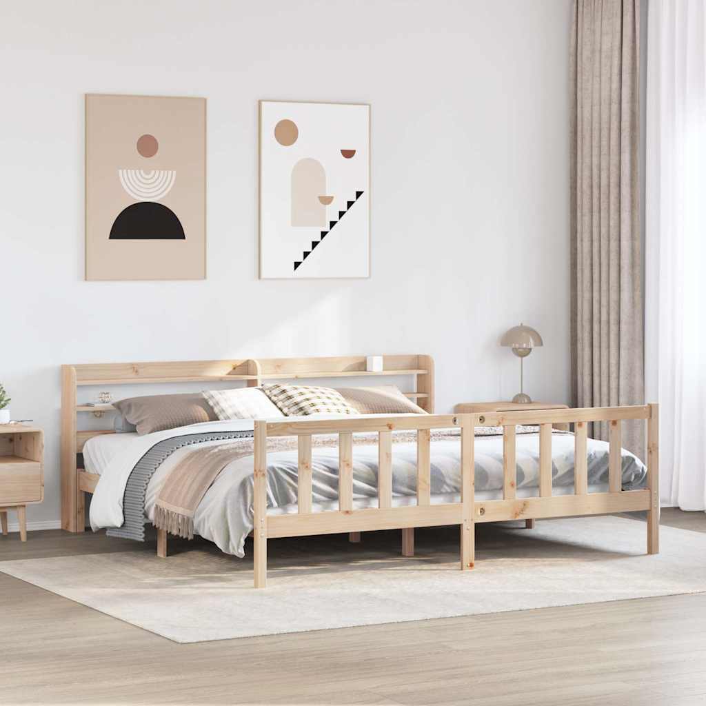 Bedframe zonder matras massief grenenhout 180x200 cm is nu te koop bij PeponiXL, paradijselijk wonen!