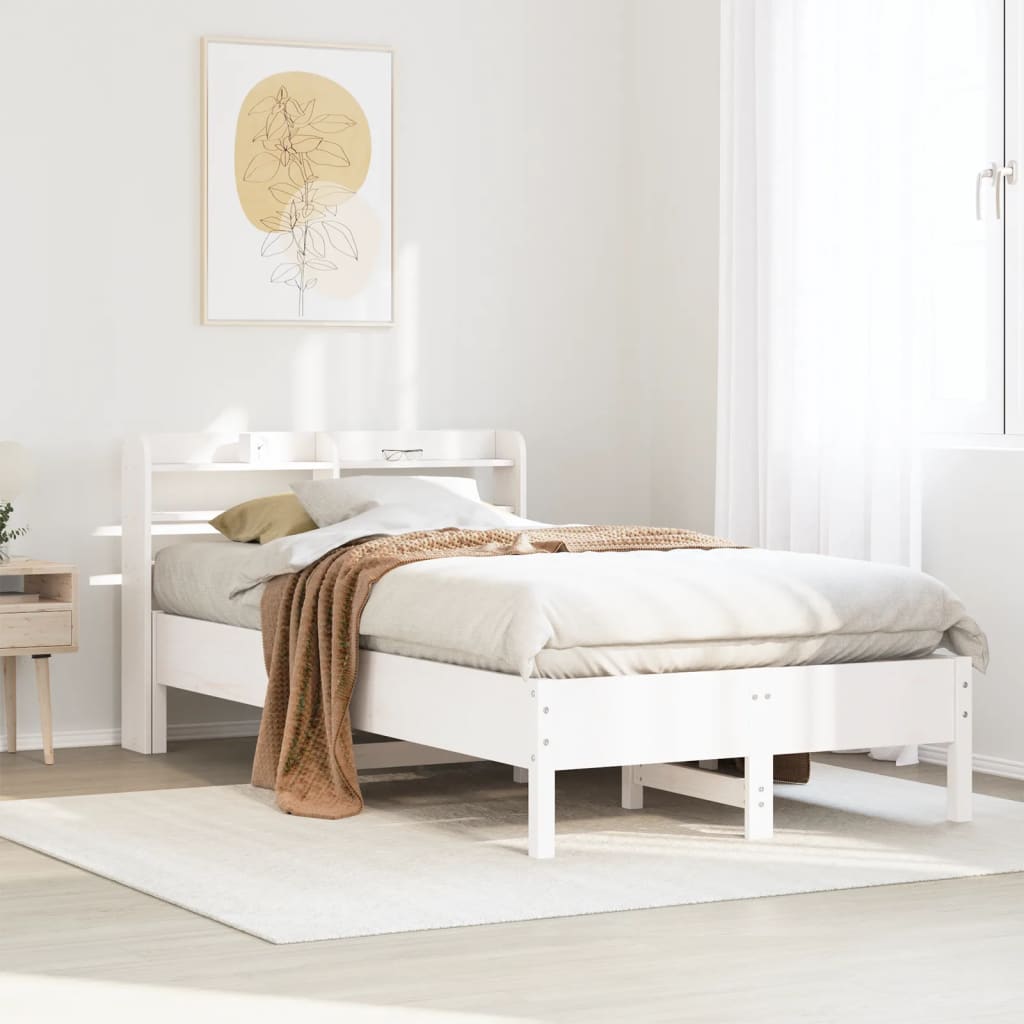 Bedframe zonder matras massief grenenhout wit 90x190 cm is nu te koop bij PeponiXL, paradijselijk wonen!